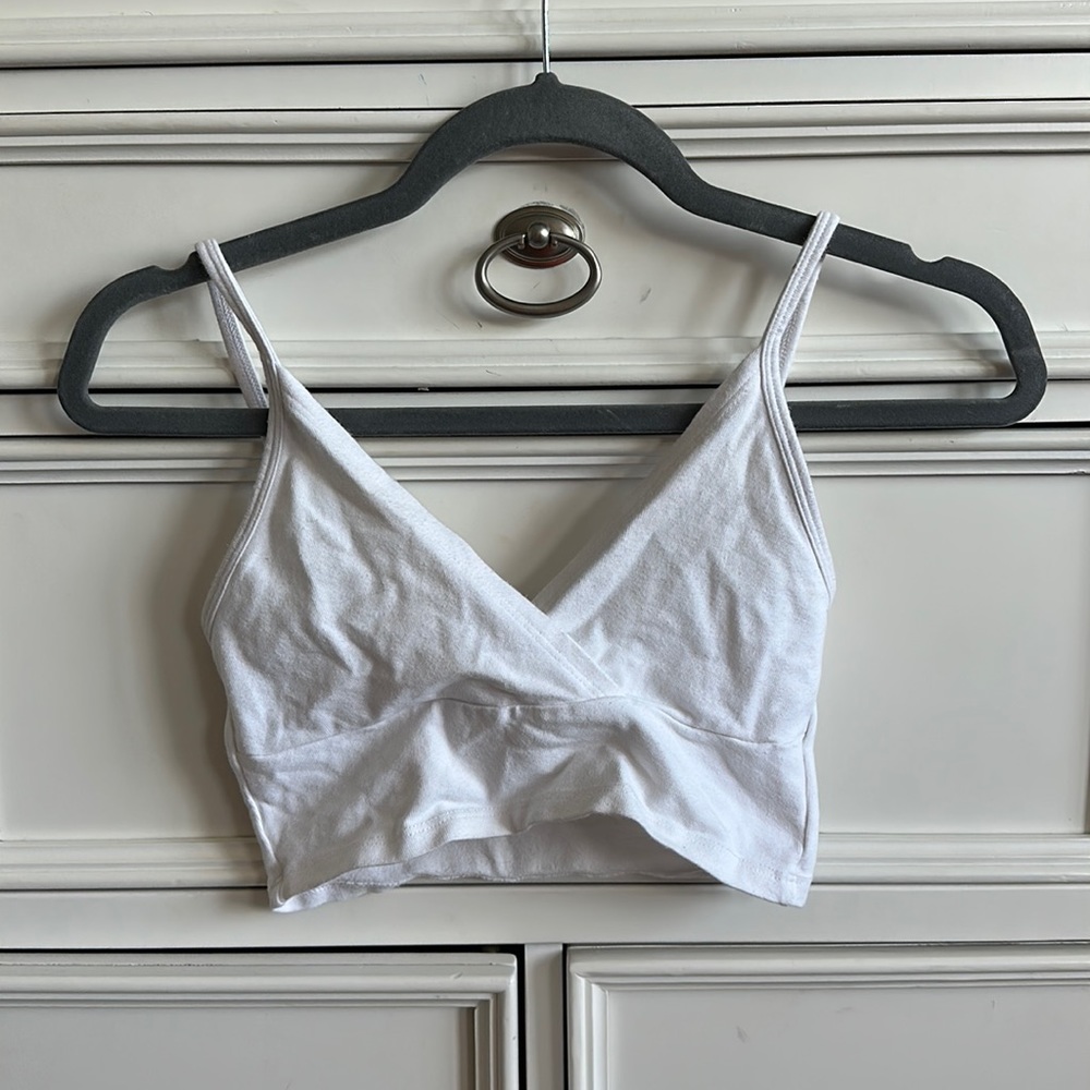 brandy white v neck top